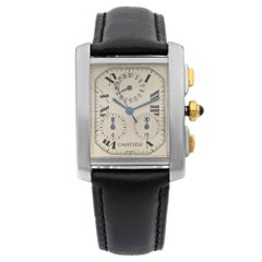 Cartier Tank Francaise Steel 18K Gold Perpetual Silver Dial Men’s Watch W51004Q4