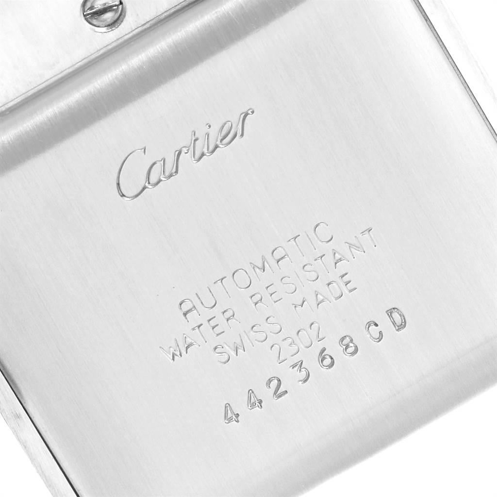 Cartier Tank Francaise Steel 18 Karat Yellow Gold Men's Watch W51005Q4 For Sale 3