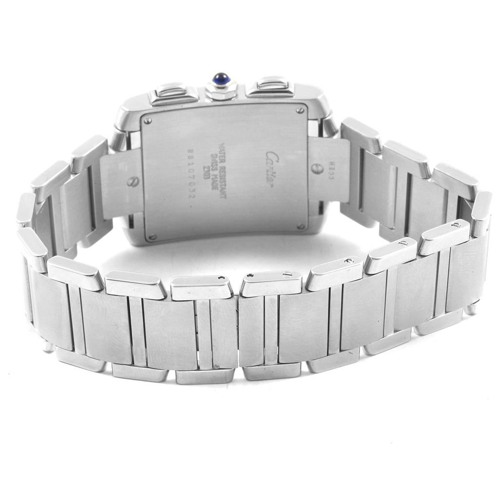 Cartier Tank Francaise Steel Chronoflex Men’s Watch W51001Q3 Box For ...