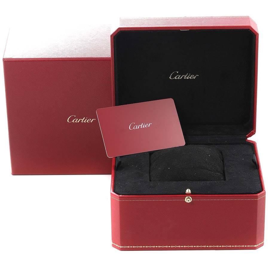 Cartier Tank Francaise Steel Diamond Small Ladies Watch WE110006 Box Card For Sale 6