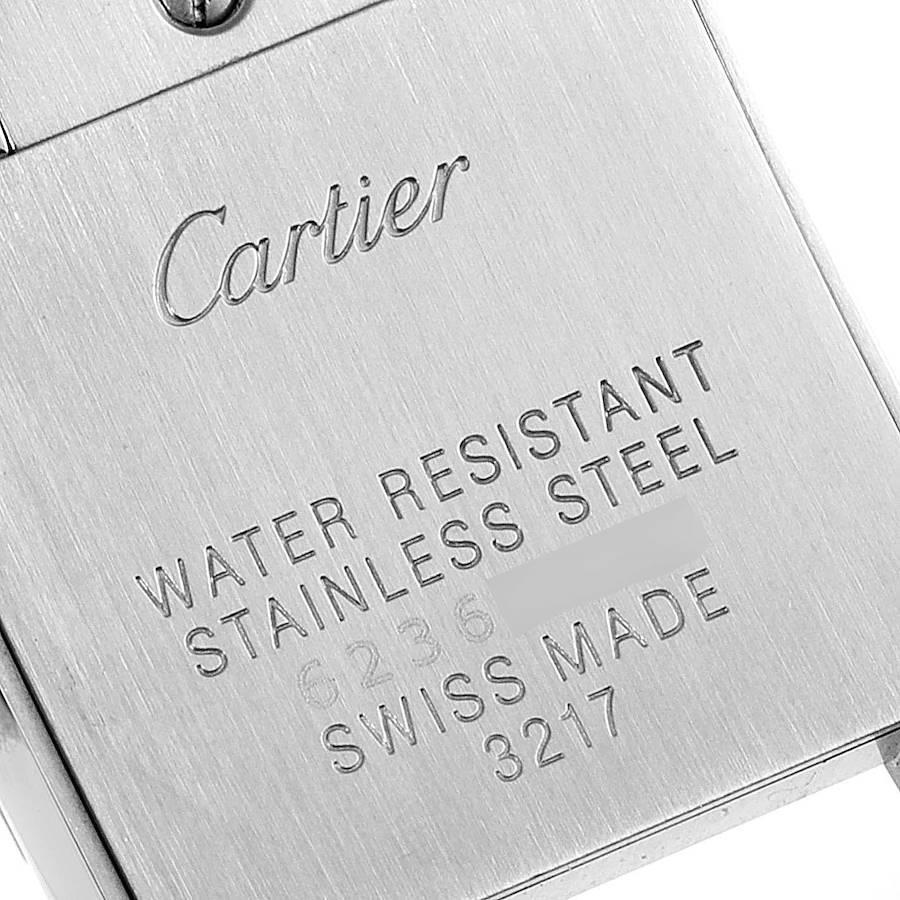 Cartier, petite montre Tank Francaise en acier et diamants, pour femmes WE110006 en vente 2