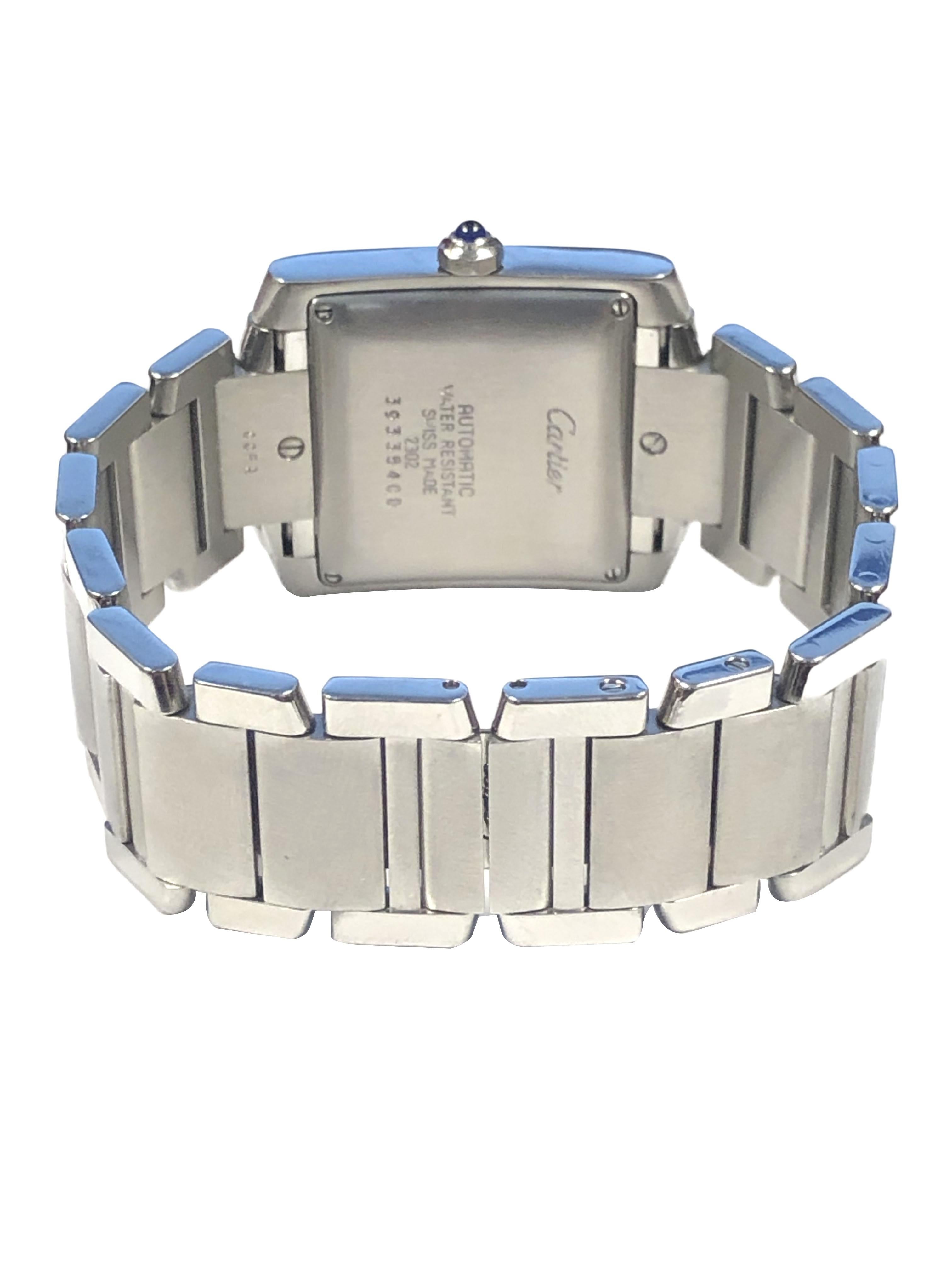 cartier tank francaise on wrist