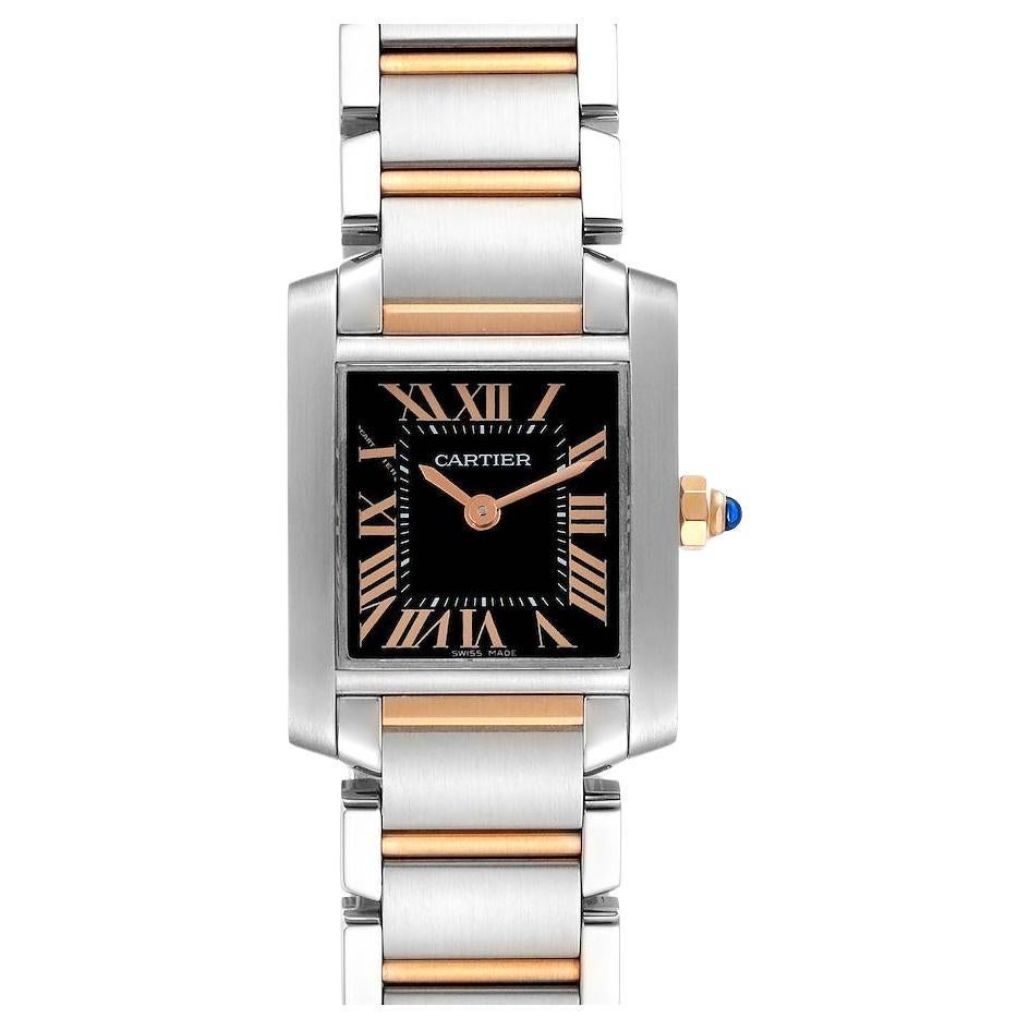 Cartier Tank Francaise Steel Rose Gold Mother of Pearl Watch W51027Q4