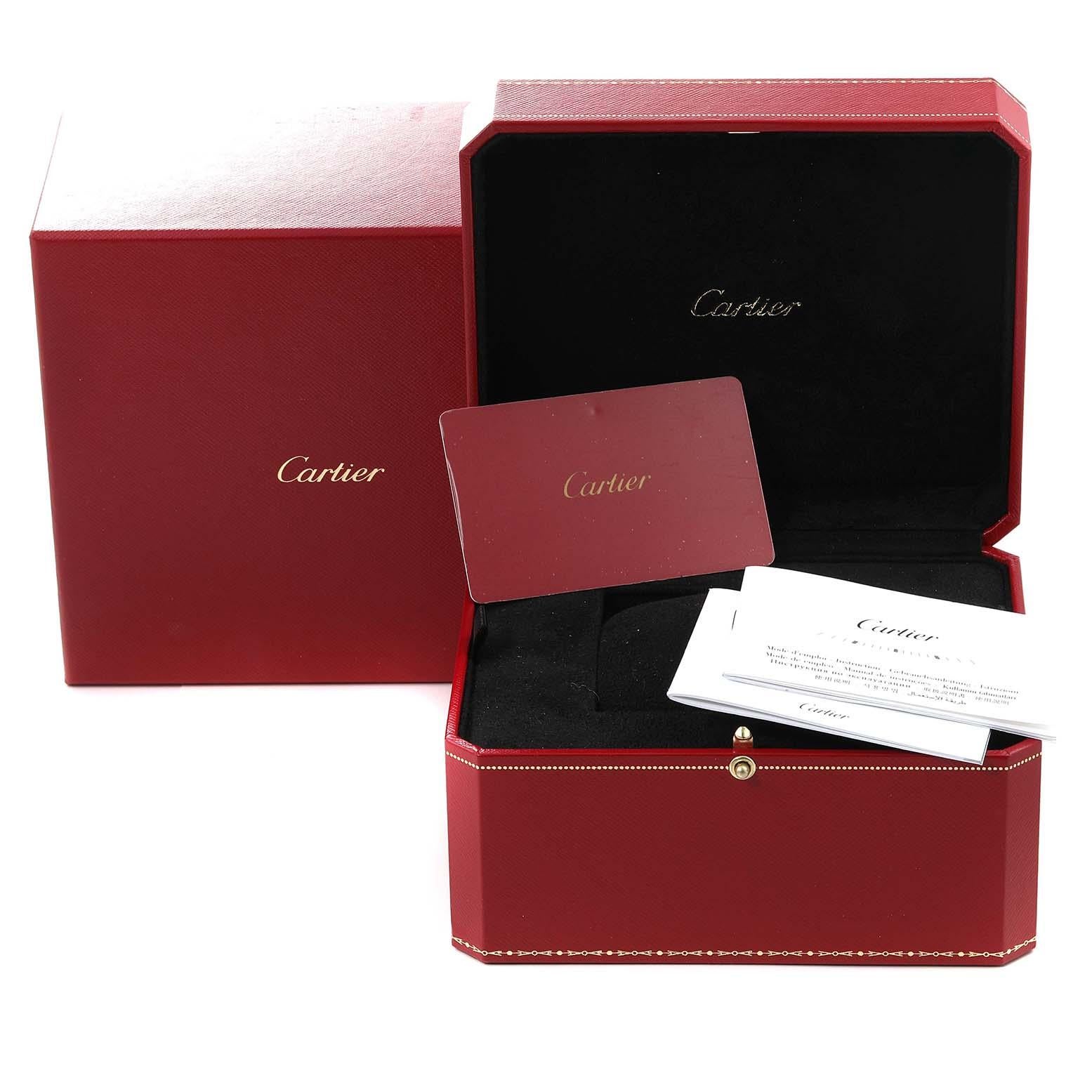Cartier Tank Francaise Steel Rose Gold Diamond Ladies Watch WE110004 Box Card 6
