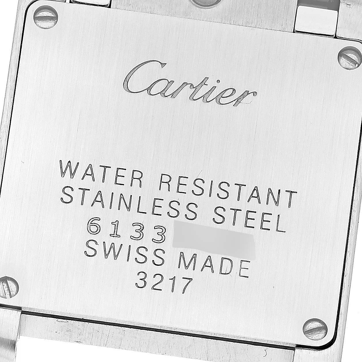 Cartier Tank Francaise Steel Rose Gold Diamond Ladies Watch WE110004 Box Card 2