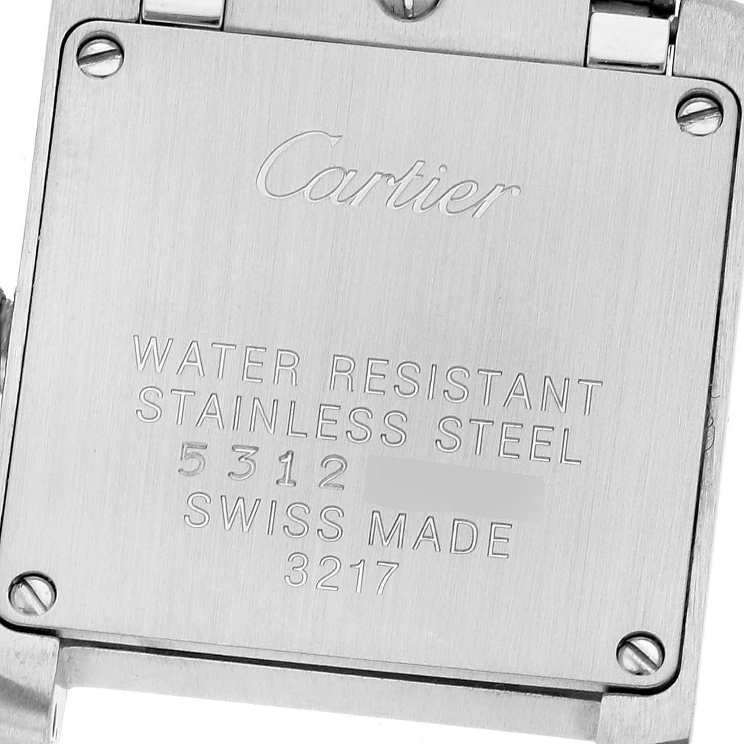 Cartier Montre Tank Francaise en acier, or rose et diamants, pour femmes WE110004 en vente 2