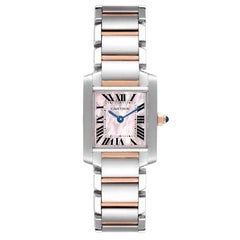 Cartier Tank Francaise Steel Rose Gold MOP Dial Ladies Watch W51027Q4