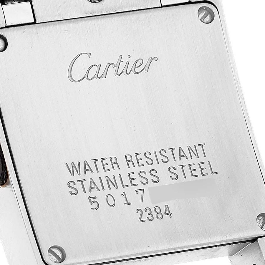 Cartier: Damenuhr W51027Q4, Tank Francaise, Stahl, Roségold, MOP-Zifferblatt im Angebot 3