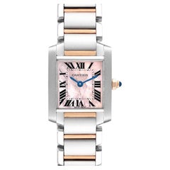 Cartier Tank Francaise Steel Rose Gold MOP Dial Ladies Watch W51027Q4