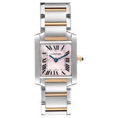 Cartier Tank Francaise Steel Rose Gold MOP Dial Watch W51027Q4