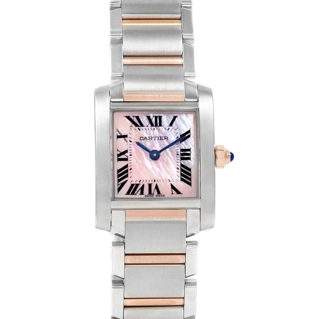 cartier tank mother of pearl