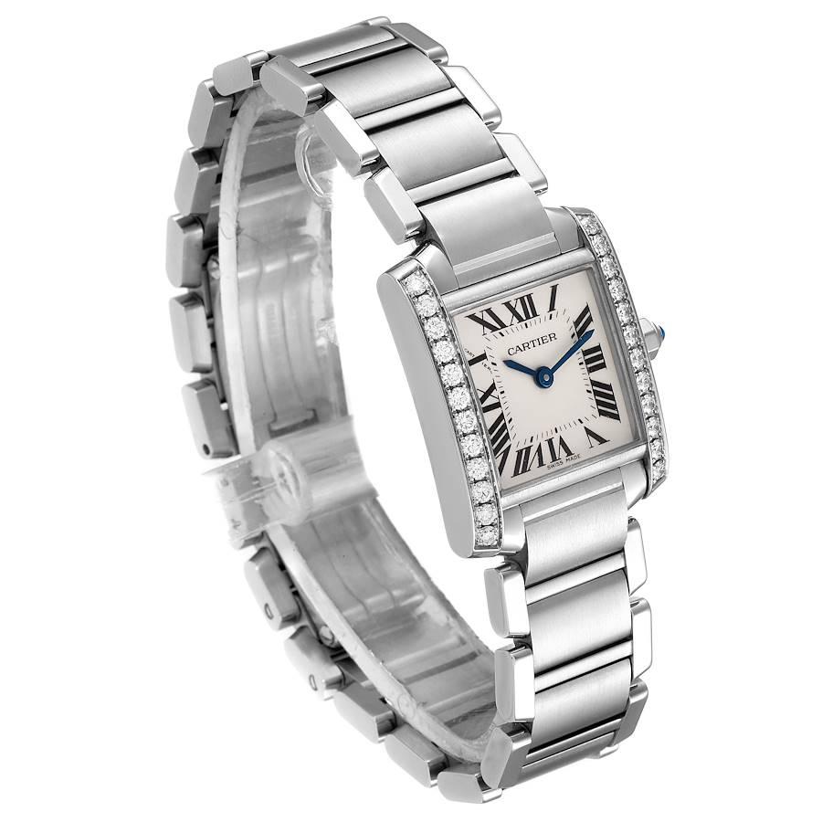 cartier women's w4ta0008 'tank francaise' silver stainless steel watch