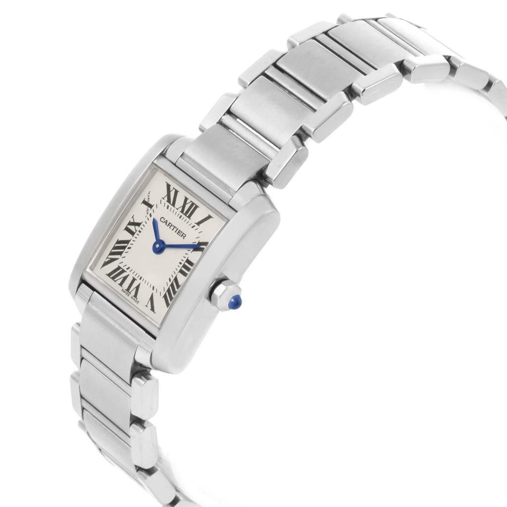 Cartier Tank Francaise Steel Small Ladies Watch W51008Q3 Box 3