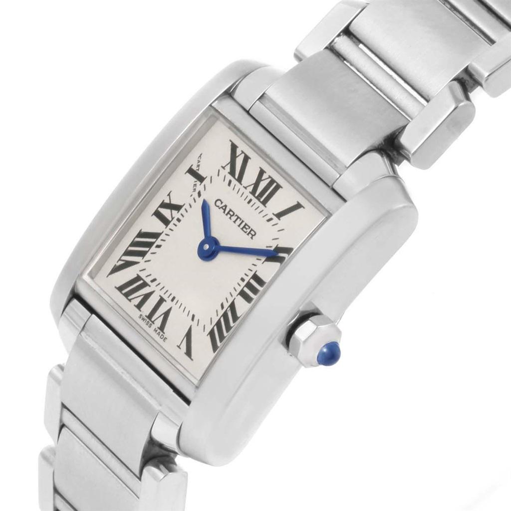 Cartier Tank Francaise Steel Small Ladies Watch W51008Q3 Box 4