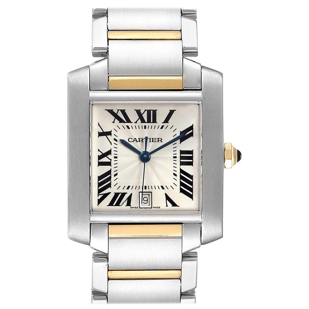 Cartier Tank Francaise Steel Yellow Gold Automatic Men's Watch W51005Q4