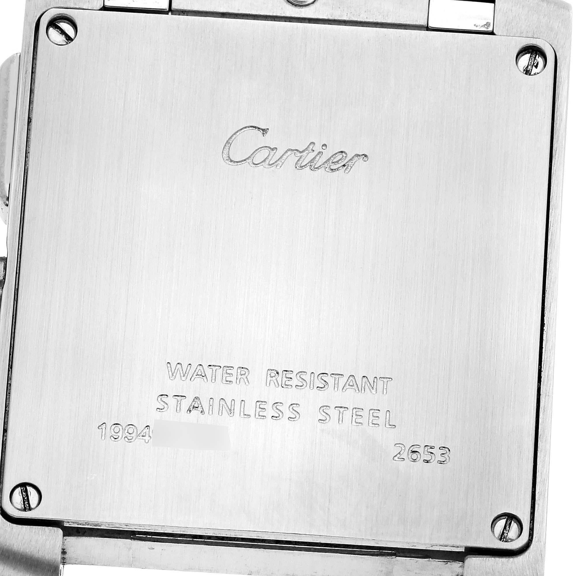 Cartier Tank Francaise Stahl Gelbgold Chronograph Herrenuhr W51025Q4 im Angebot 1