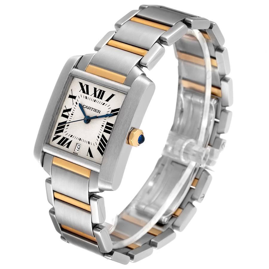 cartier tank francaise large on wrist