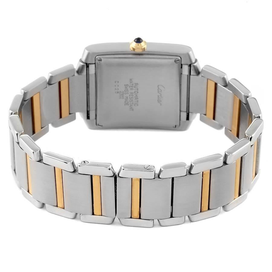 Cartier Tank Francaise Steel Yellow Gold Large Mens Watch W51005Q4 1