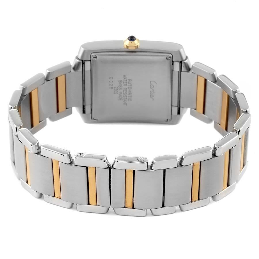 Cartier Tank Francaise Stahl Gelbgold Große Herrenuhr W51005Q4 4