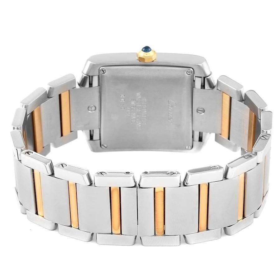 Cartier Tank Francaise Steel Yellow Gold Large Mens Watch W51005q4 3