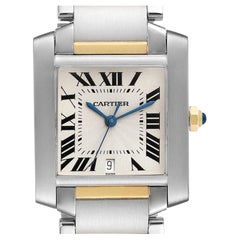 Cartier Tank Francaise Steel Yellow Gold Large Mens Watch W51005q4