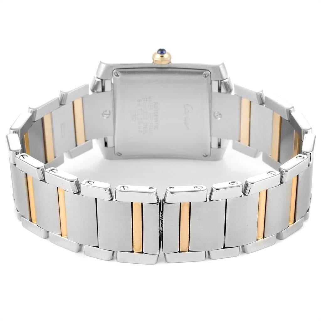 Cartier Tank Francaise Steel Yellow Gold Large Unisex Watch W51005Q4 For Sale 3
