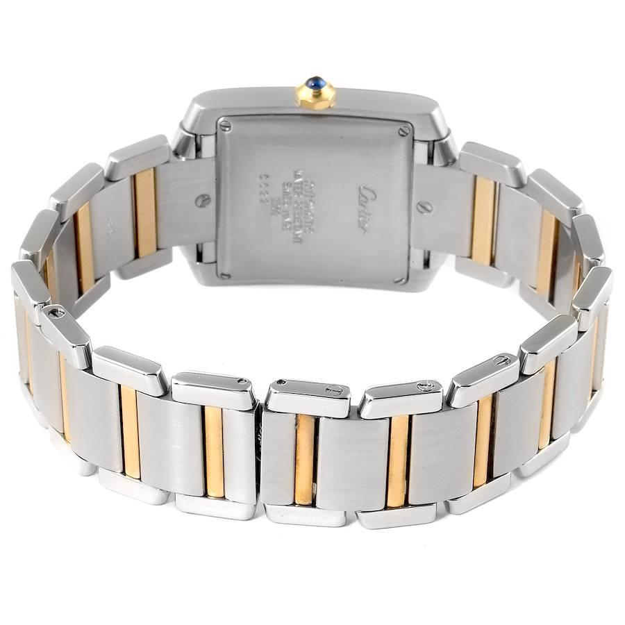 Cartier Tank Francaise Steel Yellow Gold Large Watch W51005Q4 For Sale 1