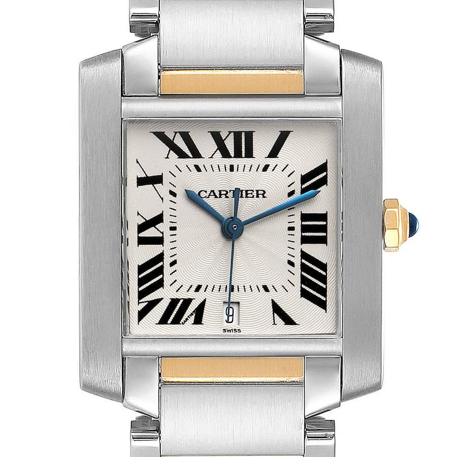 Cartier Tank Francaise Steel Yellow Gold Large Watch W51005Q4 For Sale