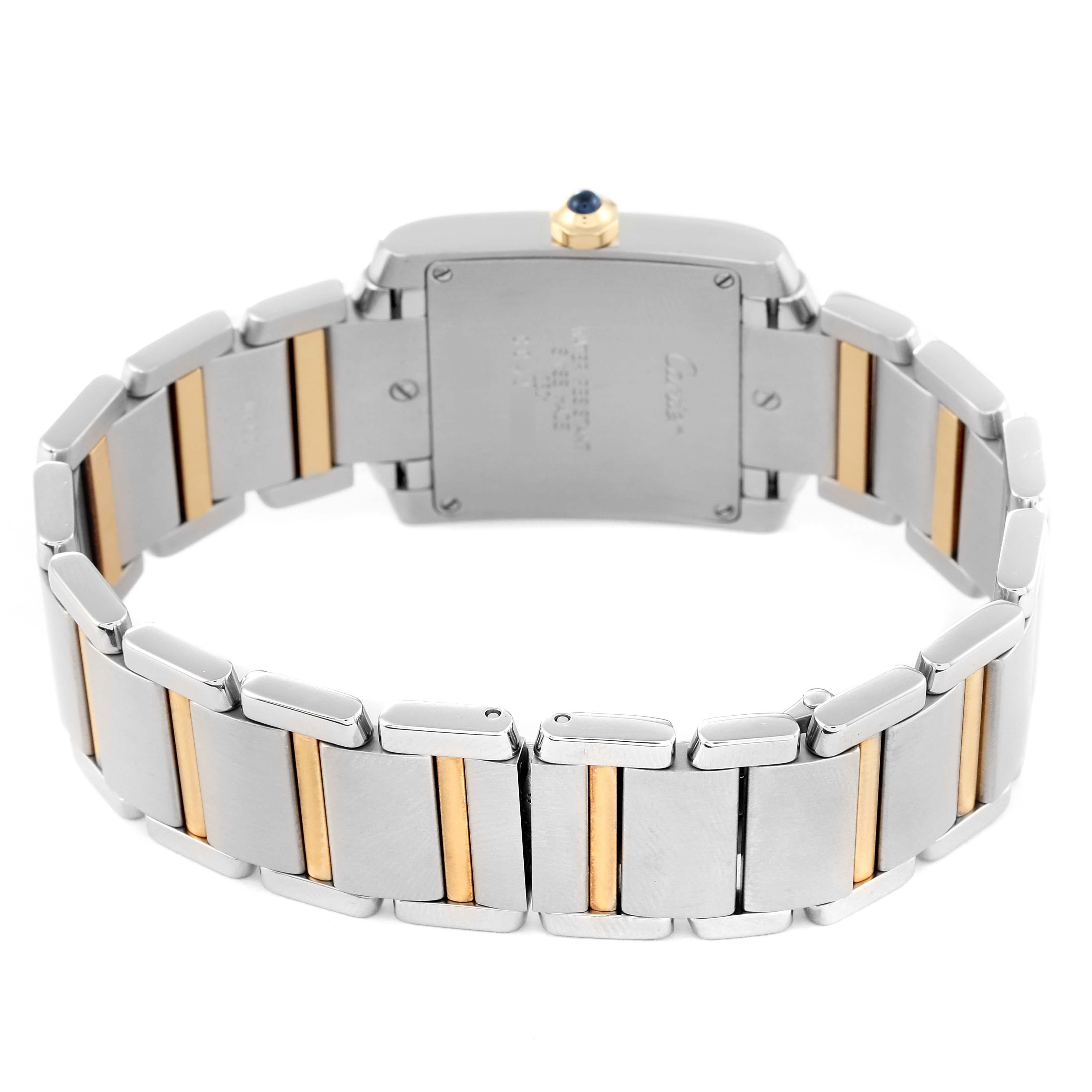 Cartier Tank Francaise Steel Yellow Gold Mens Watch W51006Q4 Box Papers 3