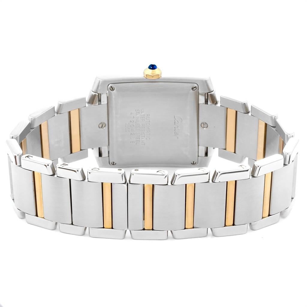 Cartier Tank Francaise Steel Yellow Gold Silver Dial Men's Watch W51005Q4 4