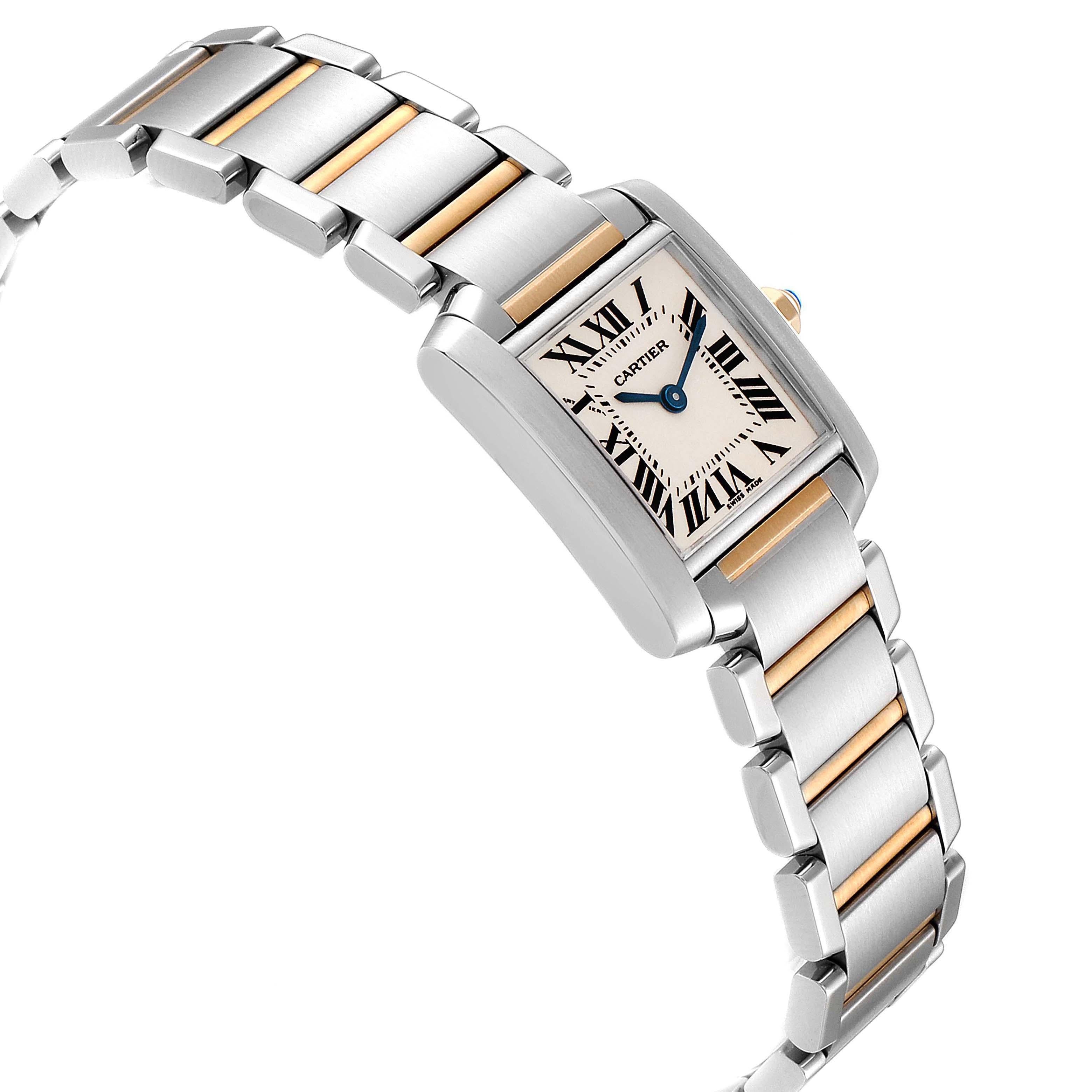 Cartier Tank Francaise Steel Yellow Gold Small Ladies Watch W51007Q4 In Excellent Condition In Atlanta, GA