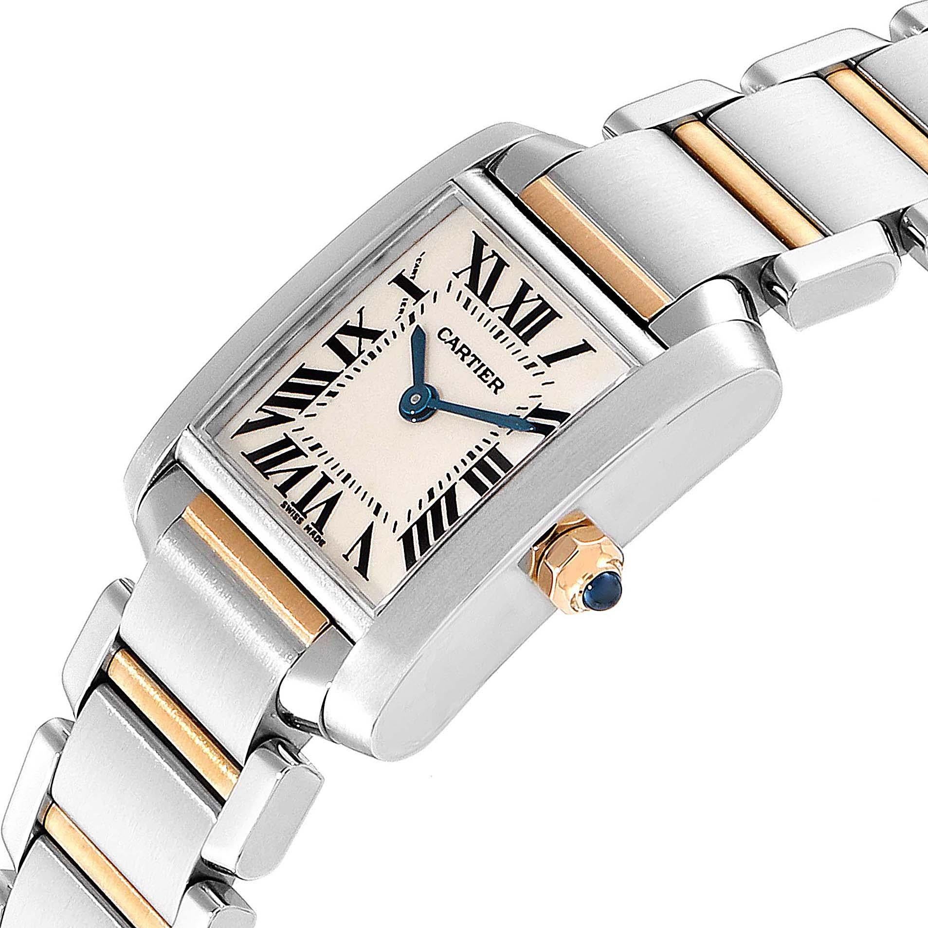 Cartier Tank Francaise Steel Yellow Gold Small Ladies Watch W51007Q4 1