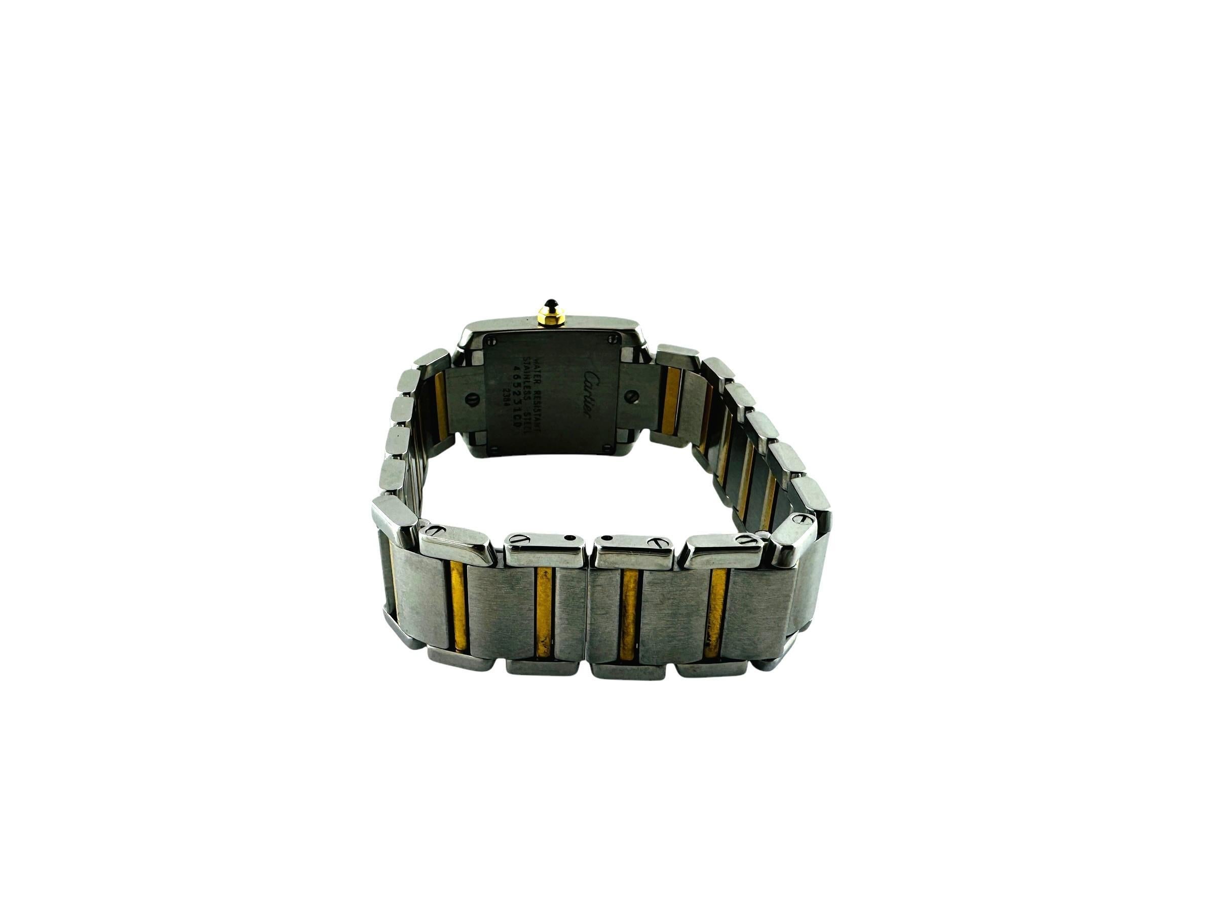 Cartier Tank Francaise Two Tone Ladies Watch 2384 #20815 1