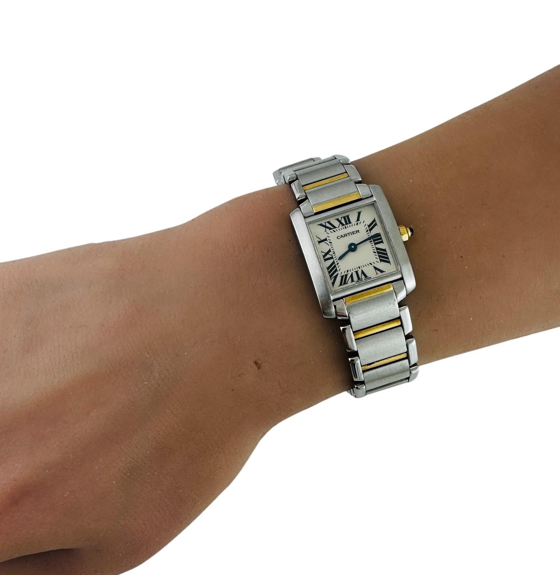 Cartier Tank Francaise Two Tone Ladies Watch 2384 #20815 4