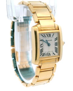 Cartier Tank Francaise W50002N2 18K Yellow Gold Quartz Watch