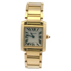 Cartier Tank Francaise W50002N2 18K Yellow Gold Quartz Watch