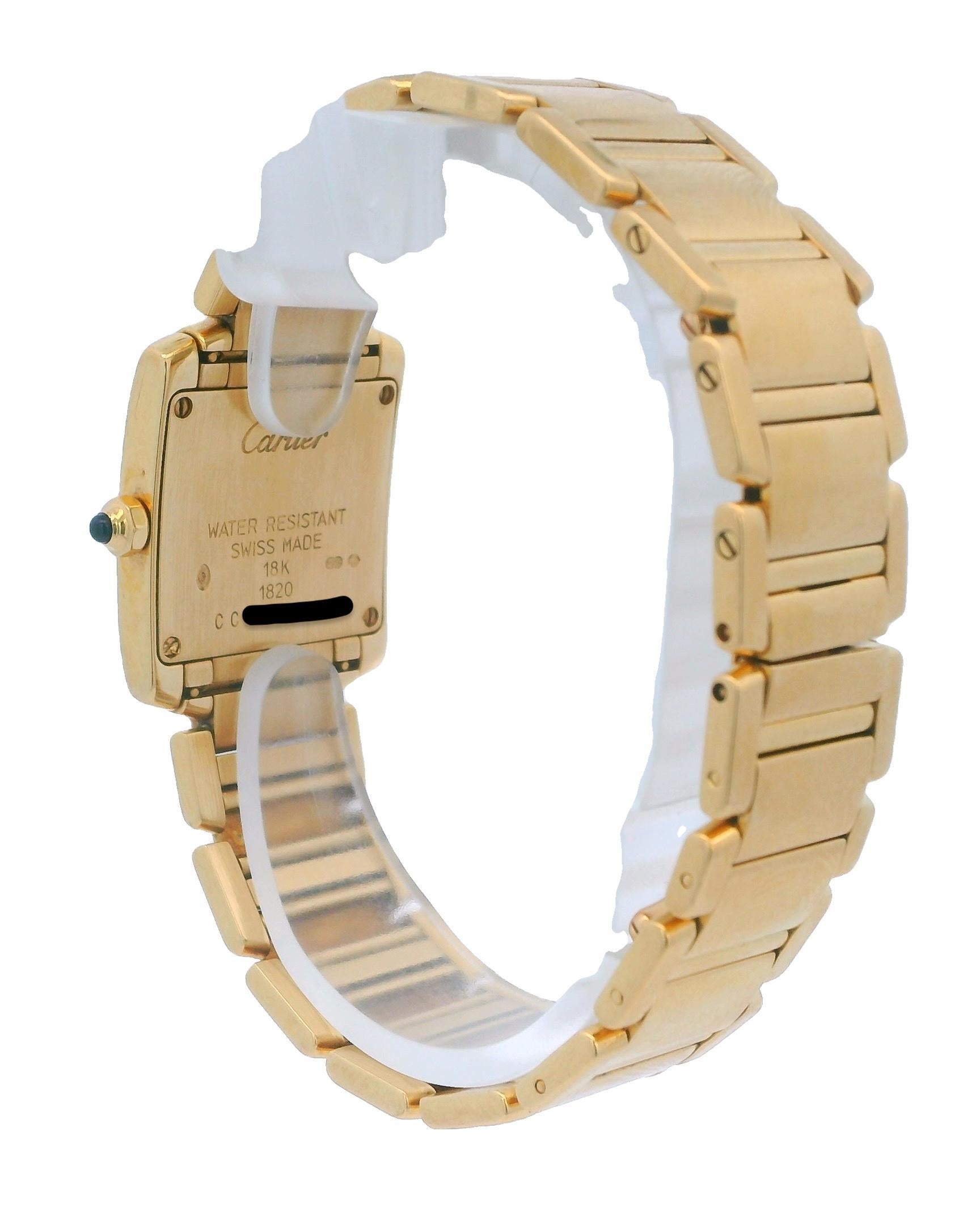 Cartier: Gelbgold-Damenuhr Tank Francaise W50002N2 2