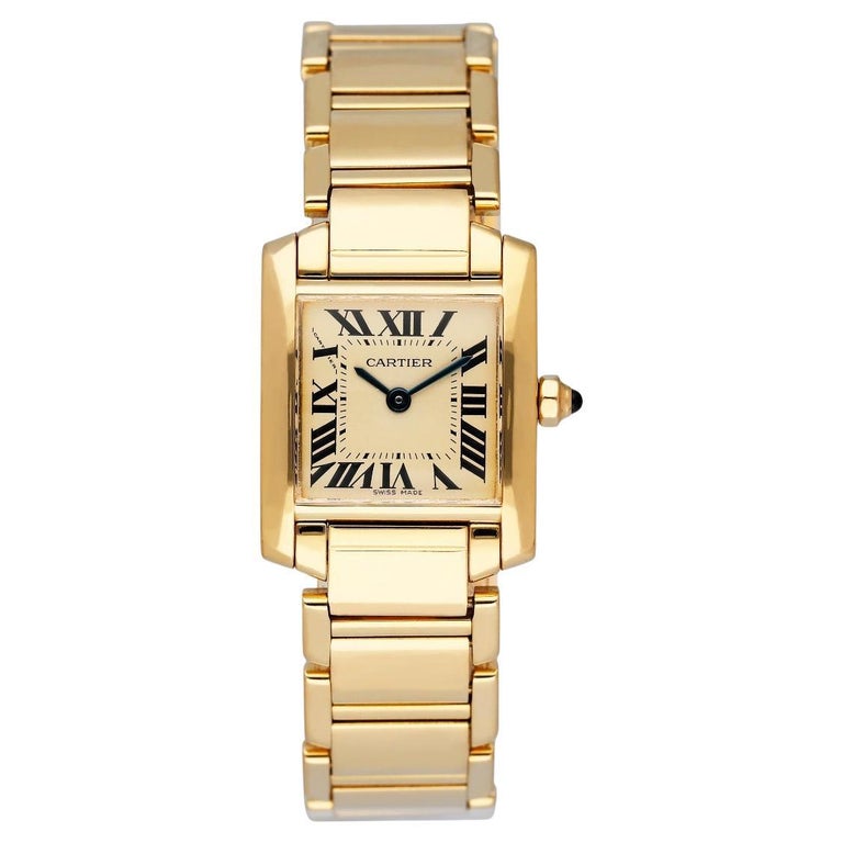 Cartier Tank Watches Gold Bracelet - 91 For Sale on 1stDibs | cartier tank  gold bracelet, cartier tank louis bracelet, cartier gold watch bracelet