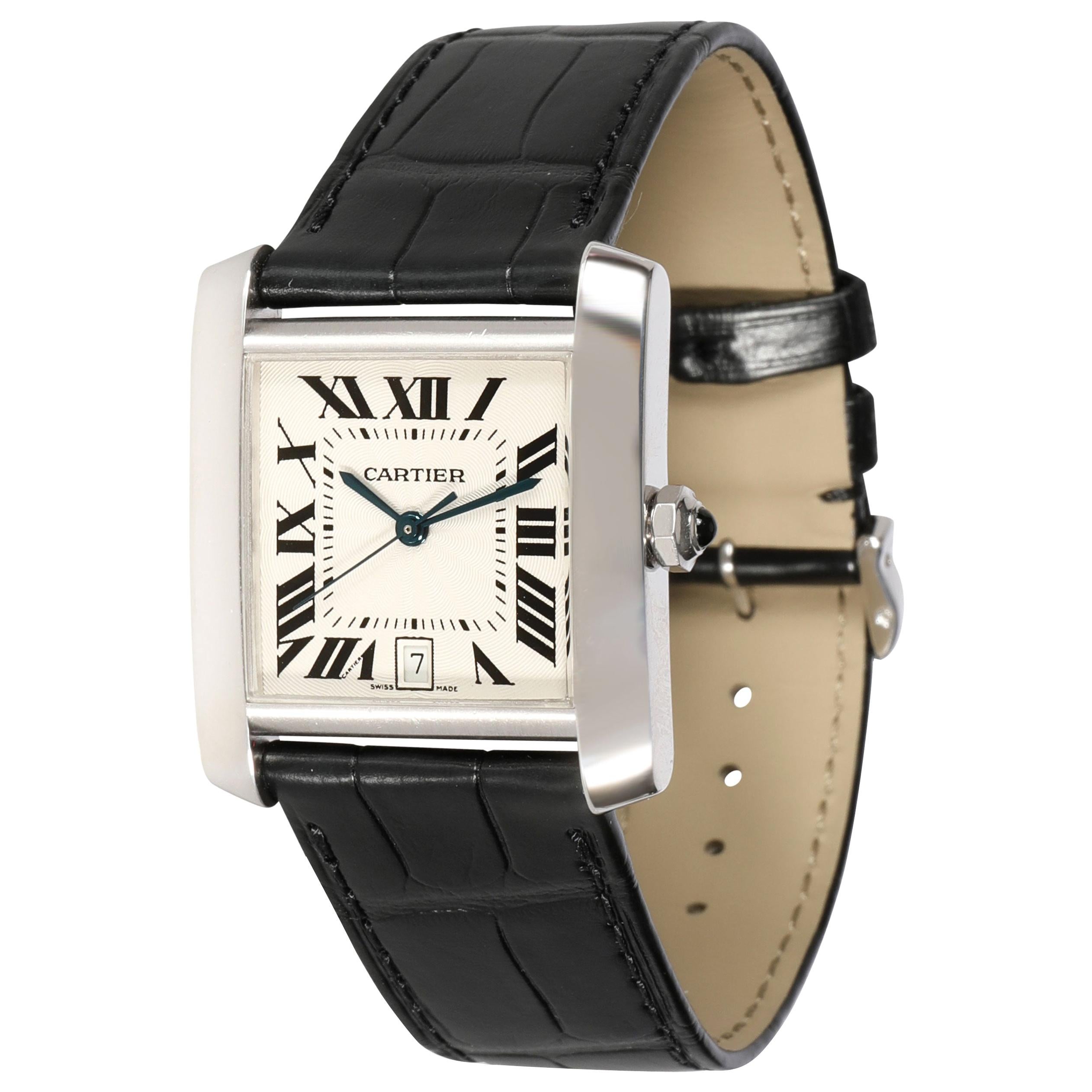Cartier Tank Francaise W5001156 Unisex Watch in 18 Karat White Gold