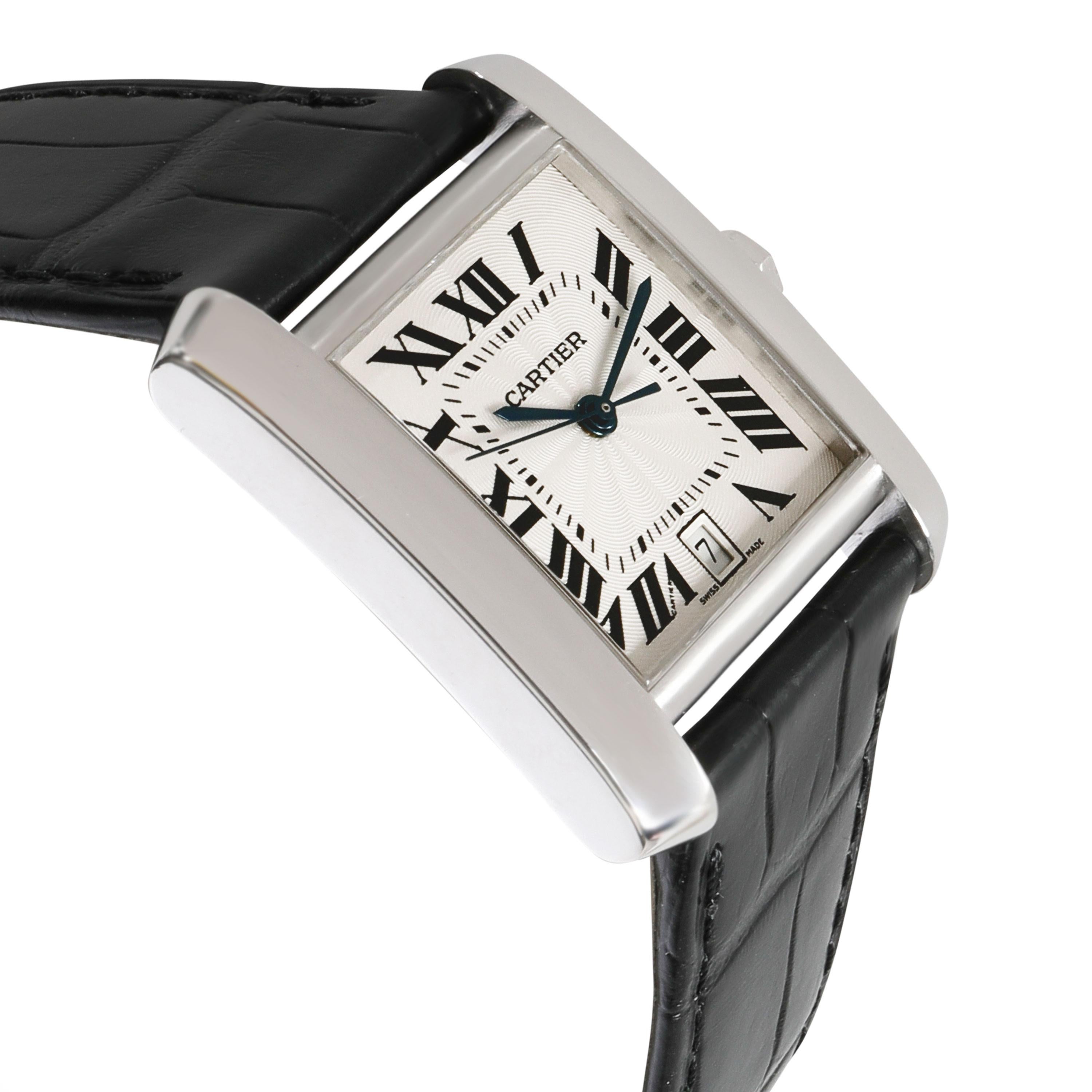 Cartier Tank Francaise W5001156 Unisex Watch in 18 Karat White Gold 1