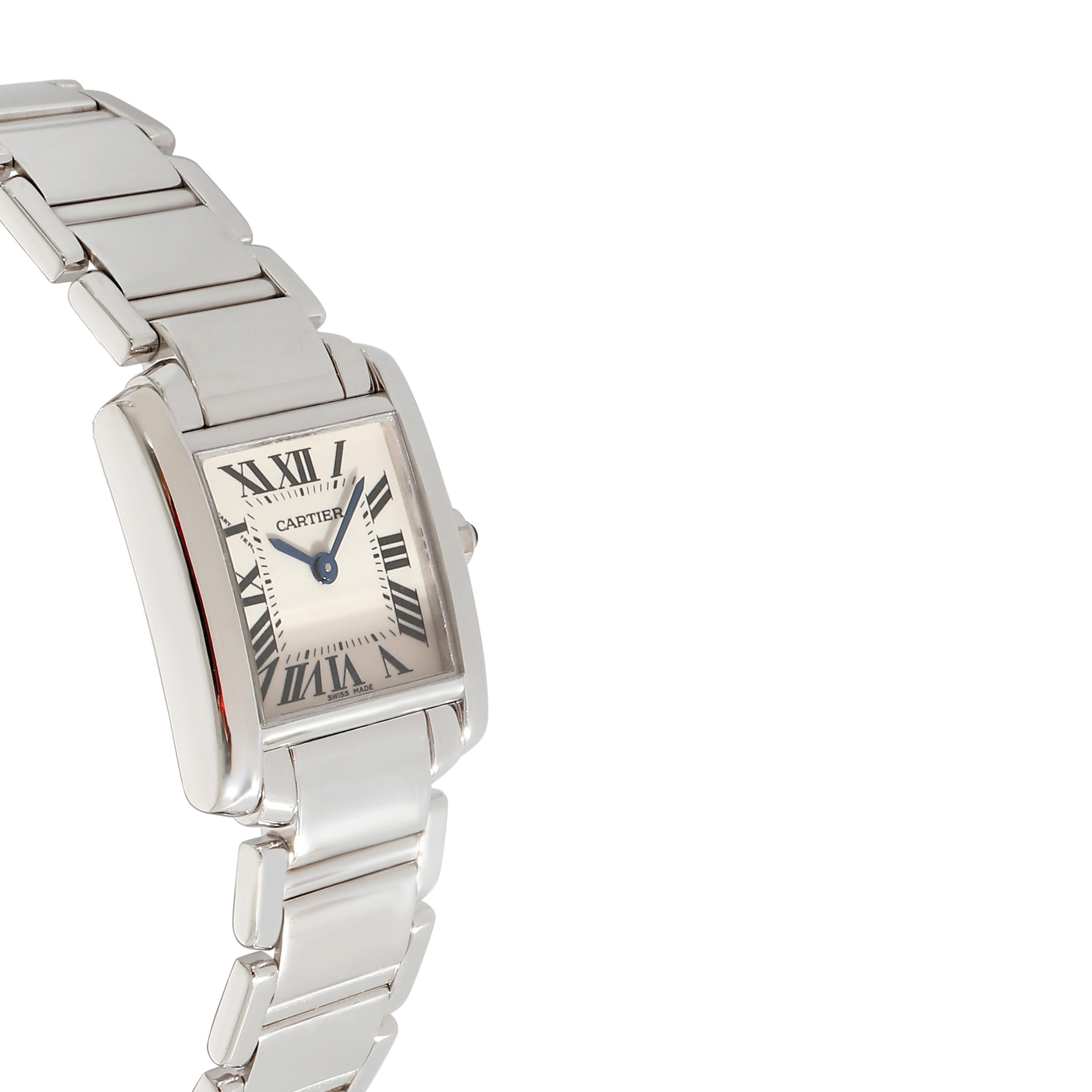 Cartier Tank Francaise W50012S3 Women's Watch in 18kt White Gold 1