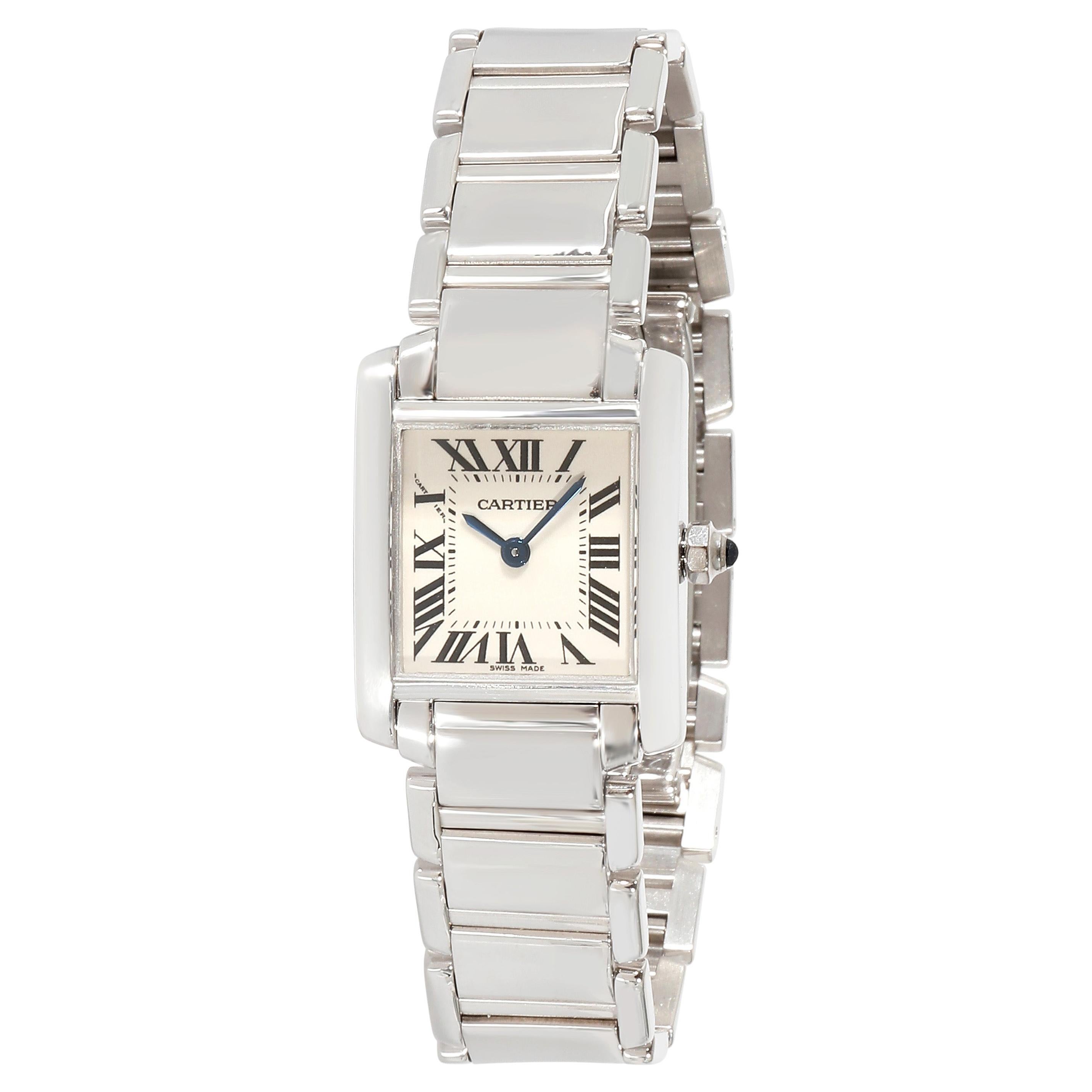 Cartier Tank Francaise W50012S3 Women's Watch in 18kt White Gold