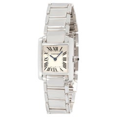 Cartier Tank Francaise W50012S3 Women's Watch in 18kt White Gold