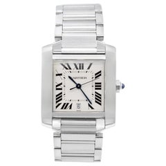 Cartier Tank Francaise W51002Q3, Silver Dial, Certified and