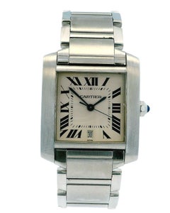 Cartier Tank Francaise W51002Q3 Stainless Steel Mens Watch