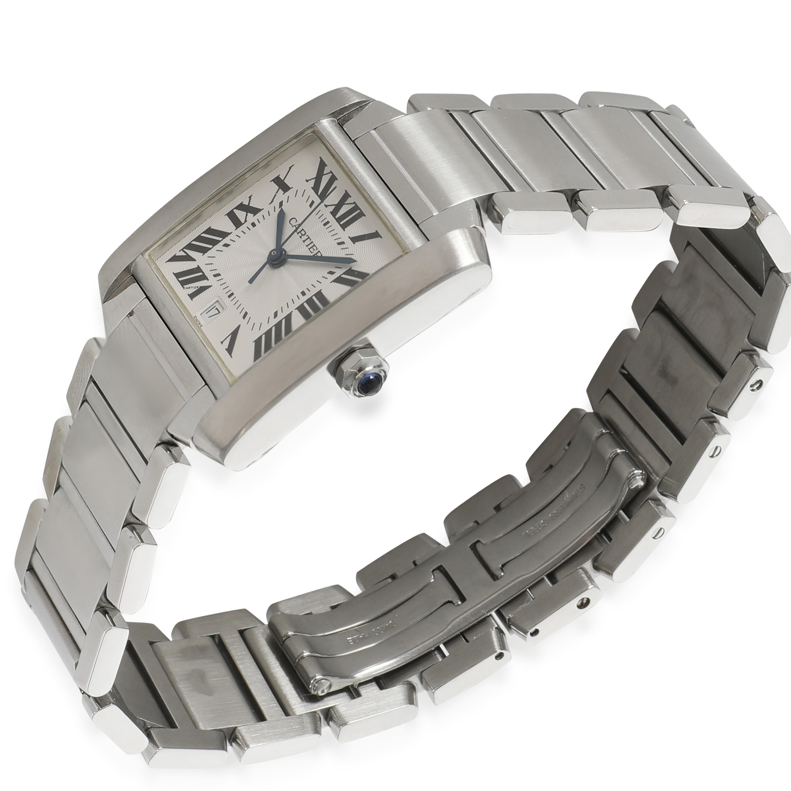 Cartier Tank Francaise W51002Q3 Unisex Watch in  Stainless Steel In Excellent Condition In New York, NY