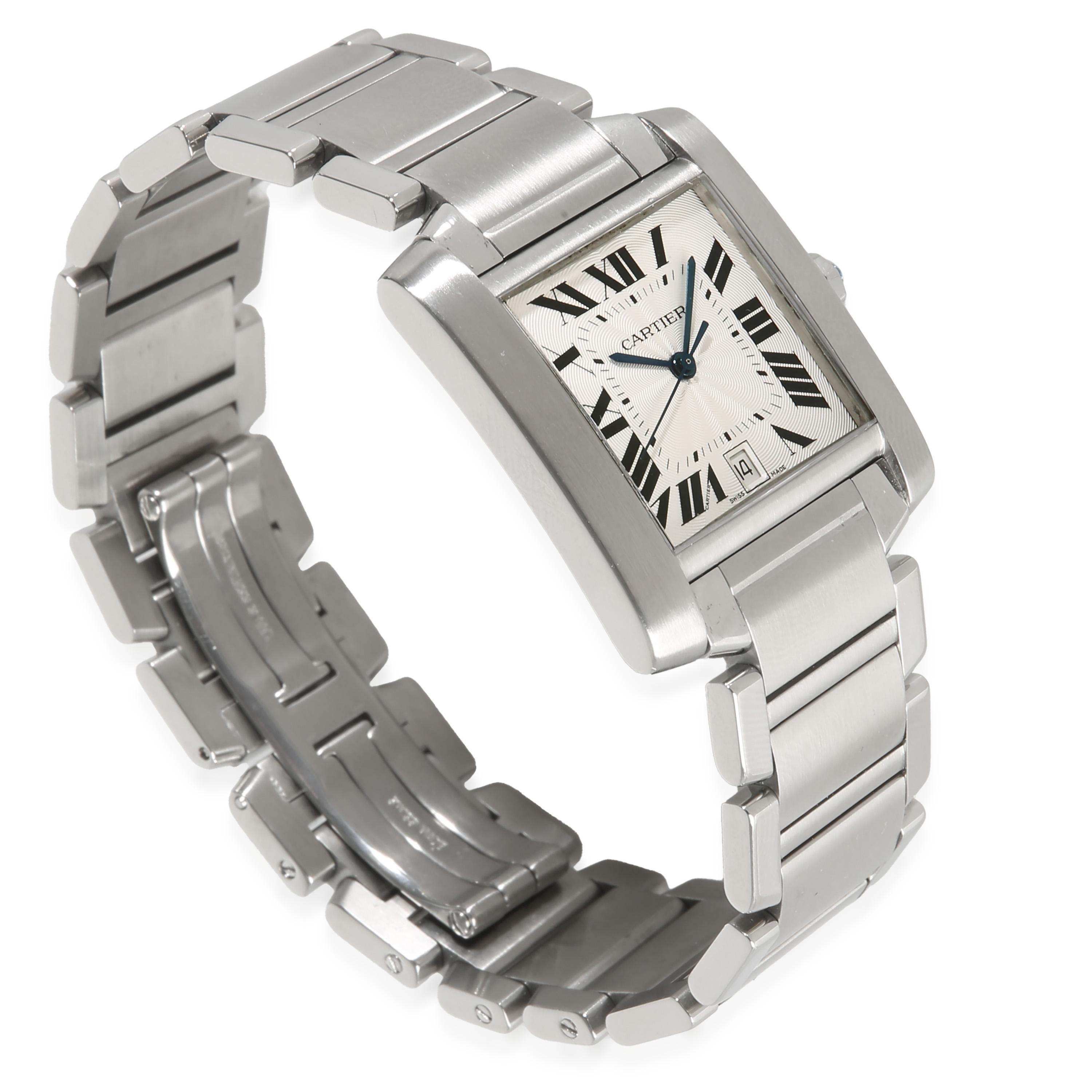 Cartier Tank Francaise W51002Q3 Unisex Watch in Stainless Steel For Sale 1
