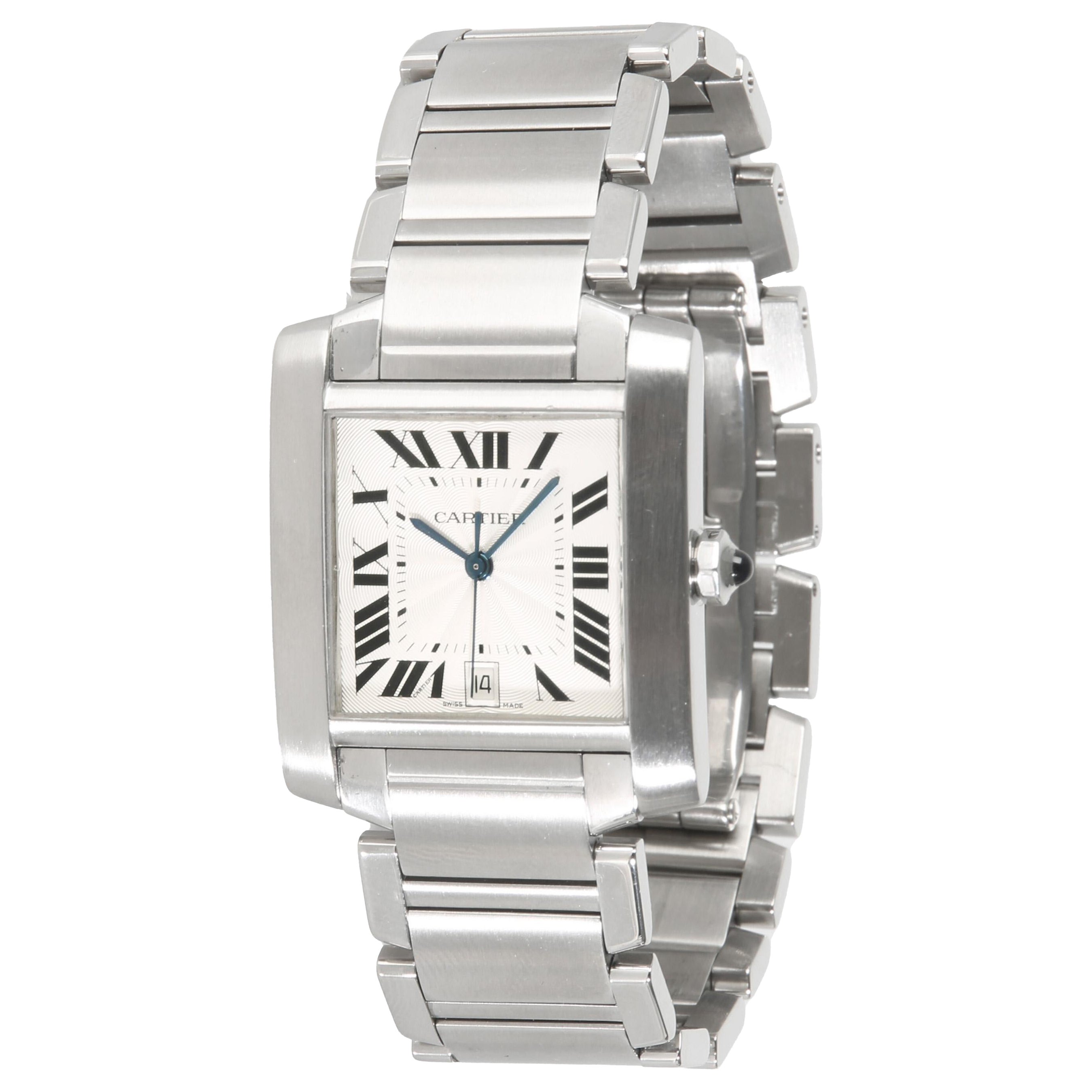 Cartier Tank Francaise W51002Q3 Unisex Watch in Stainless Steel For Sale