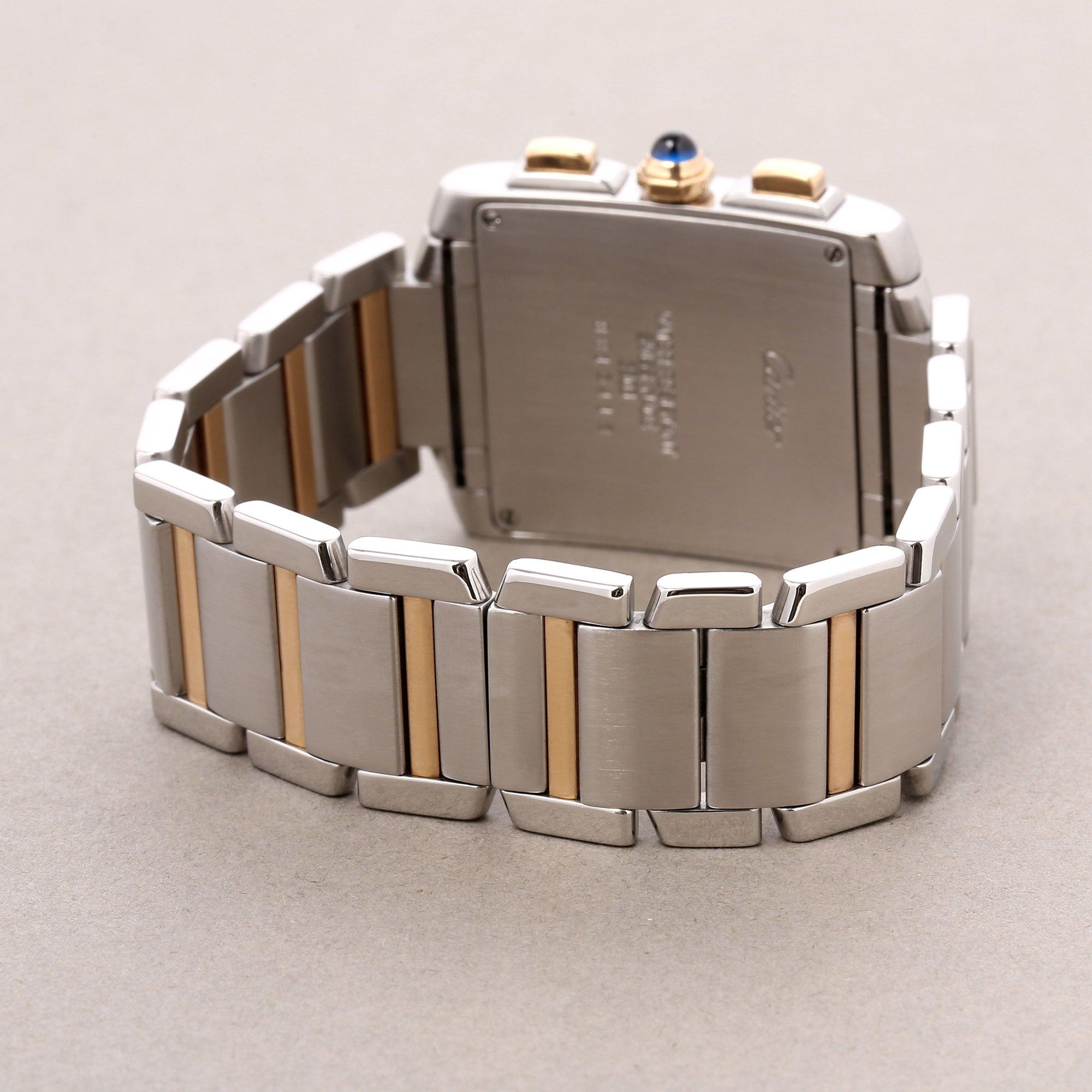 Cartier Tank Francaise W51004Q4 or 2303 Unisex Stainless Steel and Yellow Gold 4