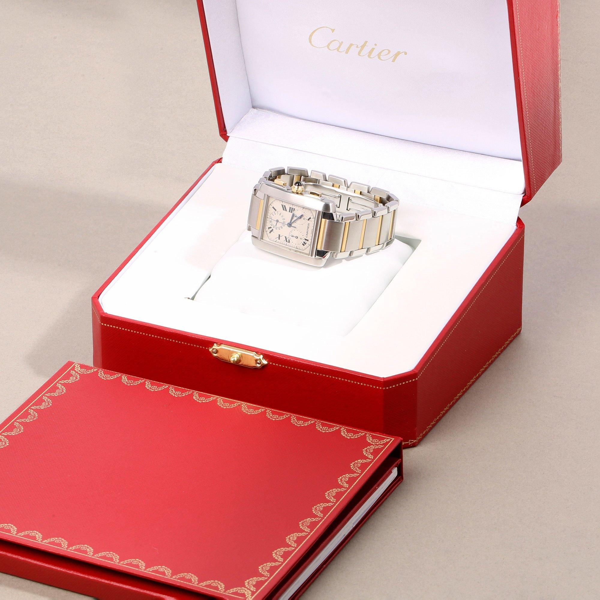 Cartier Tank Francaise W51004Q4 or 2303 Unisex Stainless Steel and Yellow Gold 6